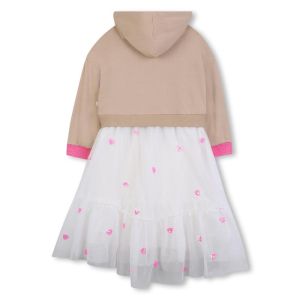 Robe bi-matière, haut en molle Marron