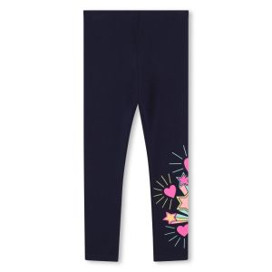 Leggings en jersey, taille éla Bleu
