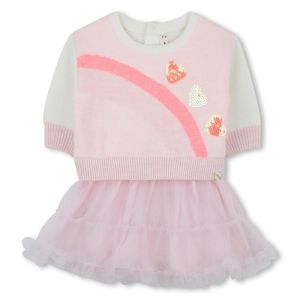 Robe en tricot avec illustrati Beige