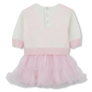 Robe en tricot avec illustrati Beige
