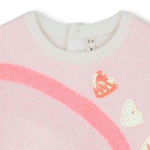 Robe en tricot avec illustrati Beige