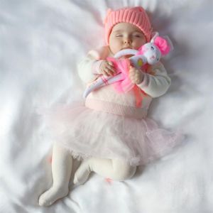 Robe en tricot avec illustrati Beige