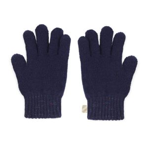 Gants. Tricot avec fil aspect Bleu