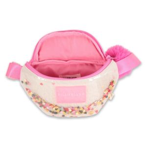 Sac banane, polaire duveteuse Rose