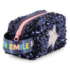 Trousse, sequins et sergé. Bad Bleu