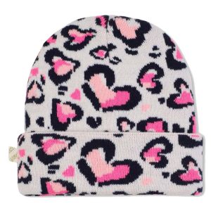 Bonnet tricot jacquard Léopard Rose