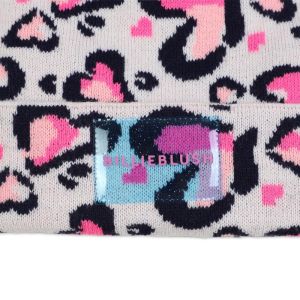 Bonnet tricot jacquard Léopard Rose