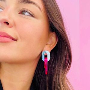 ELLIPSE L Argent Fushia
